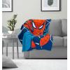 imageJay Franco Star Wars Feather Knit Fluffy Throw Blanket  Darth Vader and R2D2 Fuzzy Blanket Measures 50 x 60 inch  Super Soft Lightweight BeddingBlue  Spiderman