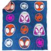 imageJay Franco Star Wars Feather Knit Fluffy Throw Blanket  Darth Vader and R2D2 Fuzzy Blanket Measures 50 x 60 inch  Super Soft Lightweight BeddingBlue  Spidey and Friends
