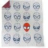 imageJay Franco Star Wars Feather Knit Fluffy Throw Blanket  Darth Vader and R2D2 Fuzzy Blanket Measures 50 x 60 inch  Super Soft Lightweight BeddingGray  Spiderman
