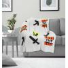 imageJay Franco Star Wars Feather Knit Fluffy Throw Blanket  Darth Vader and R2D2 Fuzzy Blanket Measures 50 x 60 inch  Super Soft Lightweight BeddingGray  Minecraft