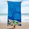 imageJay Franco Star Wars The Mandalorian Kids Bath Pool Beach Towel  Super Soft ampamp Absorbent Grogu Baby Yoda 100 Cotton Towel Measures 28 x 58Blue  Mandalorian