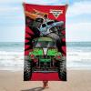 imageJay Franco Star Wars The Mandalorian Kids Bath Pool Beach Towel  Super Soft ampamp Absorbent Grogu Baby Yoda 100 Cotton Towel Measures 28 x 58Red  Monster Jam