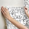imageRoomMates RMK12451PL Star Wars Saga Line Sketches Peel and Stick Wallpaper Black 30 Sq FtBlack