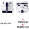 imageSilver Buffalo Star Wars Stormtrooper Big Face 3D Sculpted Ceramic Coffee Mug for Cappuccino Latte or Hot Tea 20Ounces White