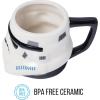 imageSilver Buffalo Star Wars Stormtrooper Big Face 3D Sculpted Ceramic Coffee Mug for Cappuccino Latte or Hot Tea 20Ounces White