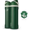 imageStar Wars FreeSip Insulated Stainless Steel Water Bottle with Straw for Sports and Travel BPAFree Sports Water Bottle 24 oz MandalorianSlytherin