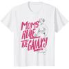 imageStar Wars Mothers Day Leia Line Art Moms Rule The Galaxy TShirtWhite