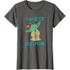 imageStar Wars Yoda Best Dog Mom Yoda Chibi Portrait Family TShirtAsphalt Grey
