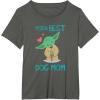 imageStar Wars Yoda Best Dog Mom Yoda Chibi Portrait Family TShirtAsphalt Grey