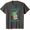 imageStar Wars Yoda Best Dog Mom Yoda Chibi Portrait Family TShirtAsphalt Grey