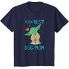 imageStar Wars Yoda Best Dog Mom Yoda Chibi Portrait Family TShirtNavy Blue