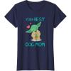 imageStar Wars Yoda Best Dog Mom Yoda Chibi Portrait Family TShirtNavy Blue