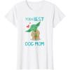 imageStar Wars Yoda Best Dog Mom Yoda Chibi Portrait Family TShirtWhite