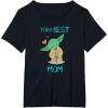 imageStar Wars Yoda Best Mom Hearts Mothers Day TShirtBlack