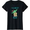 imageStar Wars Yoda Best Mom Hearts Mothers Day TShirtBlack
