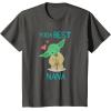 imageStar Wars Yoda Best Nana Yoda Chibi Portrait Mothers Day TShirtAsphalt Grey