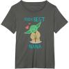 imageStar Wars Yoda Best Nana Yoda Chibi Portrait Mothers Day TShirtAsphalt Grey