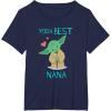 imageStar Wars Yoda Best Nana Yoda Chibi Portrait Mothers Day TShirtNavy Blue