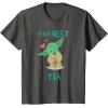 imageStar Wars Yoda Best Ta Yoda Chibi Portrait Da de la Madre TShirtAsphalt Grey