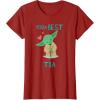 imageStar Wars Yoda Best Ta Yoda Chibi Portrait Da de la Madre TShirtCranberry Red