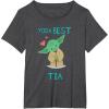 imageStar Wars Yoda Best Ta Yoda Chibi Portrait Da de la Madre TShirtDark Heather Grey