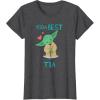 imageStar Wars Yoda Best Ta Yoda Chibi Portrait Da de la Madre TShirtDark Heather Grey