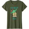 imageStar Wars Yoda Best Ta Yoda Chibi Portrait Da de la Madre TShirtOlive Green