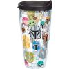 imageTervis Star Wars  Mandalorian  Peekaboo Made in USA Double Walled Insulated Tumbler Travel Cup Keeps Drinks Cold ampamp Hot 24oz with Straw Lid ClassicClassic