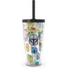 imageTervis Star Wars  Mandalorian  Peekaboo Made in USA Double Walled Insulated Tumbler Travel Cup Keeps Drinks Cold ampamp Hot 24oz with Straw Lid ClassicClassic