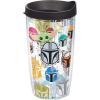 imageTervis Star Wars  Mandalorian  Peekaboo Made in USA Double Walled Insulated Tumbler Travel Cup Keeps Drinks Cold ampamp Hot 24oz with Straw Lid ClassicClassic