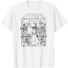 imageAmazon Essentials Star Wars Unisex Kids Retro Movie Poster Group Pose TShirt White SmallWhite
