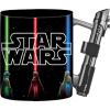 imageSilver Buffalo Star Wars Logo with Lightsaber 20oz Shaped Handle Ceramic Mug