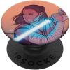 imageStar Wars Illustrated Rey with Lightsaber PopSockets MagSafe PopGrip for iPhoneStandard