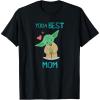 imageStar Wars Yoda Best Mom Hearts Mothers Day TShirtBlack