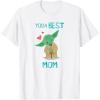 imageStar Wars Yoda Best Mom Hearts Mothers Day TShirtWhite