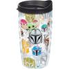 imageTervis Star Wars  Mandalorian  Peekaboo Made in USA Double Walled Insulated Tumbler Travel Cup Keeps Drinks Cold ampamp Hot 24oz with Straw Lid ClassicClassic