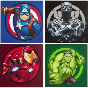 imageIdea Nuova The Mandalorian featuring Grogu aka The Child 4 Pack Square Canvas Wall Art Set 11quotx11quot eachAvengers