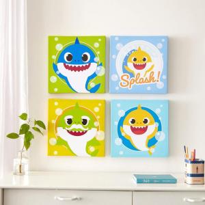 imageIdea Nuova The Mandalorian featuring Grogu aka The Child 4 Pack Square Canvas Wall Art Set 11quotx11quot eachBaby Shark