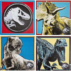 imageIdea Nuova The Mandalorian featuring Grogu aka The Child 4 Pack Square Canvas Wall Art Set 11quotx11quot eachJurassic World