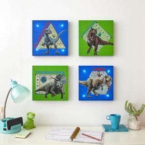 imageIdea Nuova The Mandalorian featuring Grogu aka The Child 4 Pack Square Canvas Wall Art Set 11quotx11quot eachJurassic World GreenBlue