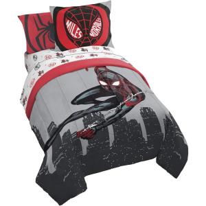 imageJay Franco Star Wars Empire Strikes Back 4 Piece Full Bed Set  Includes Reversible Comforter ampamp Sheet Set  Super Soft Fade Resistant MicrofiberGray  Miles Morales