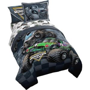 imageJay Franco Star Wars Empire Strikes Back 4 Piece Full Bed Set  Includes Reversible Comforter ampamp Sheet Set  Super Soft Fade Resistant MicrofiberMulti  Monster Jam