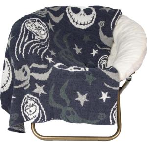 imageJay Franco Star Wars Feather Knit Fluffy Throw Blanket  Darth Vader and R2D2 Fuzzy Blanket Measures 50 x 60 inch  Super Soft Lightweight BeddingBlue  Nightmare Before Christmas