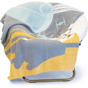 imageJay Franco Star Wars Feather Knit Fluffy Throw Blanket  Darth Vader and R2D2 Fuzzy Blanket Measures 50 x 60 inch  Super Soft Lightweight BeddingMulti  Star Wars