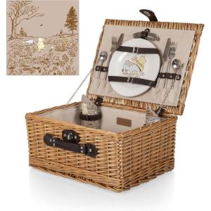 imagePICNIC TIME Star Wars Classic Picnic Basket for 2 Romantic Picnic for 2 Wicker Picnic Set Beige CanvasDisney Winnie the Pooh  Beige