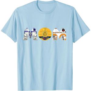 imageStar Wars Droids R2D2 C3PO BB8 Mom Mothers Day Birthday TShirtBaby Blue