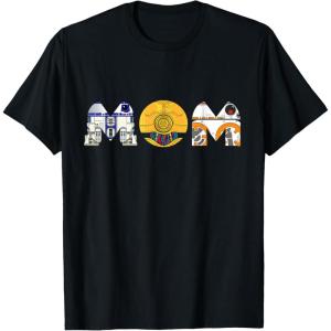 imageStar Wars Droids R2D2 C3PO BB8 Mom Mothers Day Birthday TShirtBlack