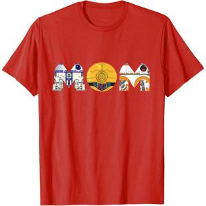 imageStar Wars Droids R2D2 C3PO BB8 Mom Mothers Day Birthday TShirtRed