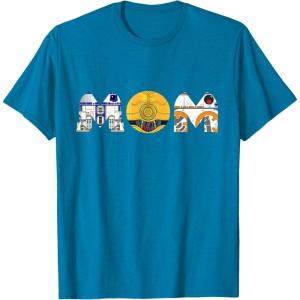 imageStar Wars Droids R2D2 C3PO BB8 Mom Mothers Day Birthday TShirtSapphire Blue