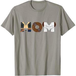 imageStar Wars Han Solo Chewbacca Leia Mom Mothers Day Birthday TShirtSlate Grey
